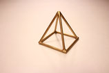 Kleine Pyramide 5 cm, 24 Karat Gold lackiert, ca. 2 mm Durchmesser
