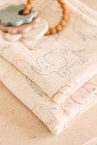 Jollein Hydrofiele Doek Small 70x70cm - Elephant Tales