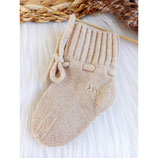 100 % Merino wol baby slofjes / sokjes beige