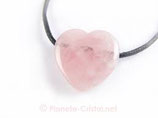 Petit pendentif coeur en quartz rose