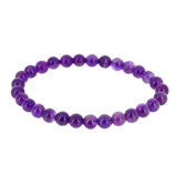 Bracelet en Amethyste - Perle de 6mm