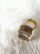 Bague 15X15 mm Micro-billes Bronze