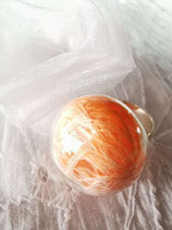 Bague globe 25 mm Plume Orange