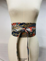 Ceinture Obi Dragon gris