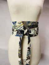 Ceinture Obi Shishi uni bleu marine