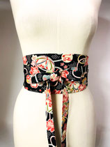 Ceinture Obi Mari uni noir