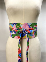 Ceinture Obi montagne rose uni rouge