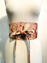 Ceinture Obi Tsuru rose