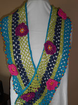 Gehaakte Granny Square Sjaals Flowers