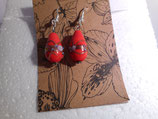 Bohemien Oorbellen rood