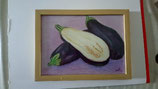 Schilderij aubergine.