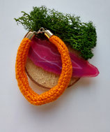 Gehaakte armband oranje
