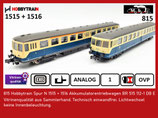 815 Hobbytrain Spur N 1515 + 1516 Akkumulatorentriebwagen BR 515 112-1 DB Ep.IV