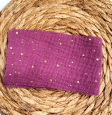 Schnullerband Musselin beere Glitzer