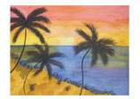 strand met palmen
