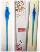 aqua geribbelde pen