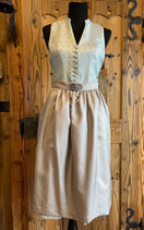 Eisblau/ taupe Dirndl