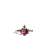 Ring mit light pink Turmalin und Silberkugeln