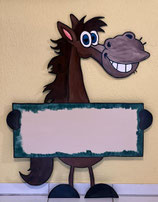 Holztafel Pferd "Happy Horse"