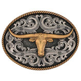Longhorn Buckle Montana Silversmith