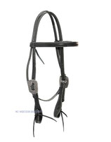 Black Headstall Rasp Buckle
