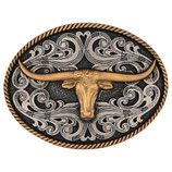 Longhorn Buckle Montana Silversmith