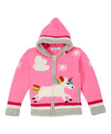 Pink Magic Unicorn Knit Zipped Hoodie