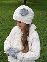 White Wool Gloria Beanie /Hat