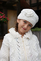 White Wool Clara Beanie /Hat