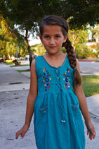 Lily Criss Cross Dress Teal
