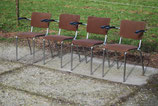 Vintage buisframestoelen met bakelieten armleggers