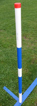 12 Stk. Packung Agility Slalomstange “Blue/White” orig. Callieway®  - für 20 oder  24mm  Ø Steckhülsensystem