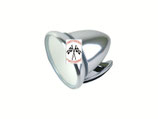 SPECCHIETTI CROMATI BRACCIO FISSO ALLUMINIO SPAZZOLATO COPPIA CLASSIC MINI AUSTIN ROVER INNOCENTI