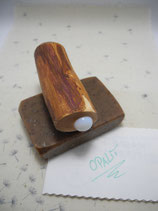 Seifenhalter "Opalit", gewachstes Wacholder-Holz, L ca. 76mm, D ca. 26mm, Haltekraft >200g