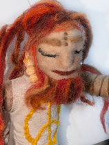 Künstlerpuppe, Spirituelle Dekofigur Phoenix – Einzigartiges Unikat mit Klangschale