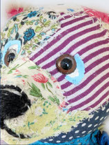 Bunter Künstlerbär Unikat – Handveredelter Patchwork-Bär