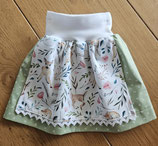 Sofortkauf Dirndl-Rock Gr.62-74 ohne Schleife (Rehlein/grün)