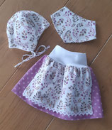 Sofortkauf Dirndl-Rock ohne Schleife (Leaves Rose/rosa) Gr. 62-74