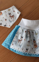 Sofortkauf Dirndl-Rock Stolzes Reh/hellblau Gr.62-68 (Abverkauf)