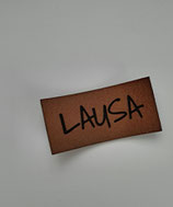 Kunstlederlabel Lausa braun