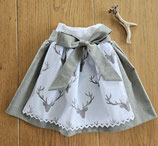 Sofortkauf Dirndl-Rock mit Schleife (Hirschgeweih/olivgrün) Gr. 74-86