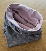 Dreieckloop zum Wenden "Herbstzweige/Waffeljersey"