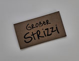 Kunstlederlabel Großer Strizzi taupe
