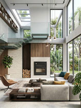 CHIMENEA CON HORNO PARA ENCASTRAR DENVER LOPEZ
