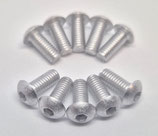 Aluminium Linsenkopfschraube M4 silber ähnl. ISO7380