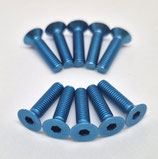Aluminium Senkkopfschraube M3 blau ähnl. DIN7991