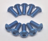 Aluminium Linsenkopfschraube M4 blau ähnl. ISO7380