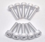 Aluminium Zylinderkopfschraube M2 silber ähnl. DIN912