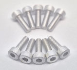 Aluminium Zylinderkopfschraube M2.5 silber ähnl. DIN912