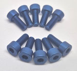 Aluminium Zylinderkopfschraube M4 blau ähnl. DIN912